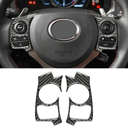 Car Carbon Fiber Steering Wheel Button Decorative Sticker for Lexus IS250 NX200 200t 300h 13-, Left Drive B Style, Steering Wheel Button B Style, Left Drive