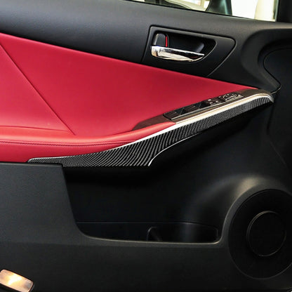 Car Carbon Fiber Door Decorative Strip for Lexus IS250 2013-, Left Drive, Door Decorative Strip