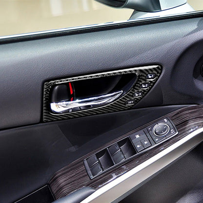 Car Carbon Fiber Front Door Handle Decorative Sticker for Lexus IS250 2013-, Left Drive A Style, Front Door Handle A Style