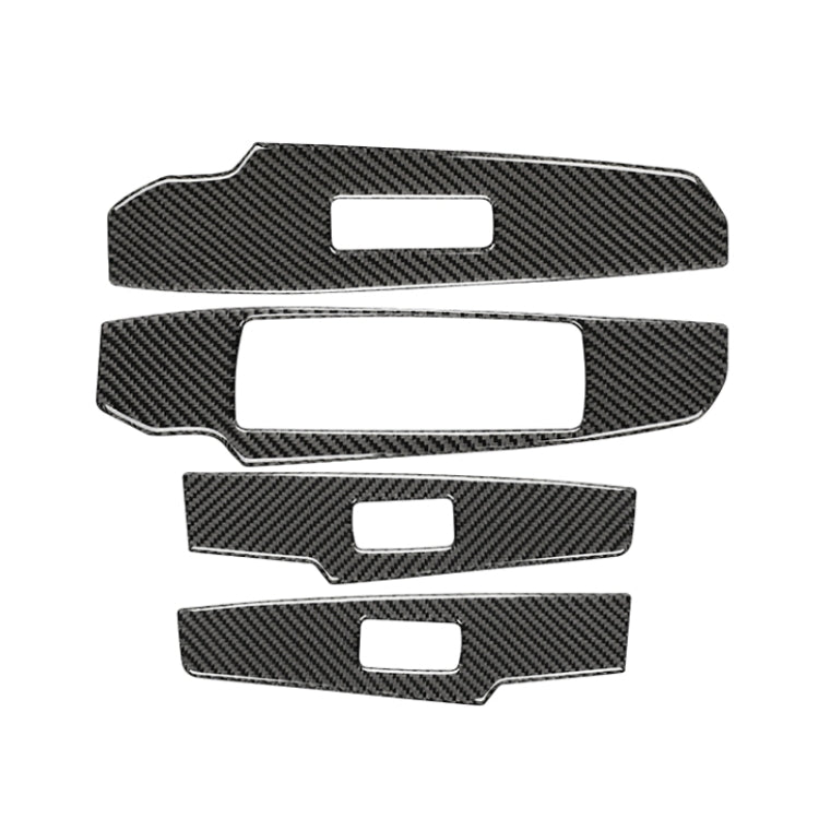 Car Carbon Fiber Window Glass Lifting Panel Button Decorative Sticker for Lexus IS250 2013-, Left Drive B Style, Window Glass Lifting B Style