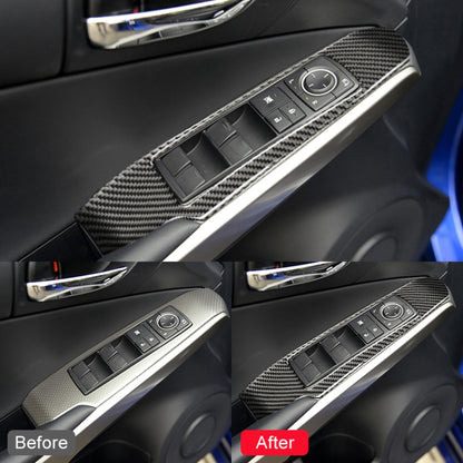 Car Carbon Fiber Window Glass Lifting Panel Button Decorative Sticker for Lexus IS250 2013-, Left Drive B Style, Window Glass Lifting B Style