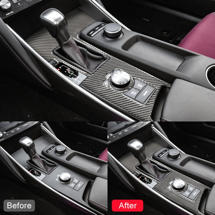 Car Carbon Fiber Gear Position Panel Decorative Sticker for Lexus IS250 2013-, Left Drive B Style, Gear Position B Style