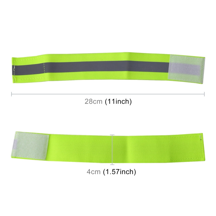 2pcs Reflective Band Outdoor Sports Running Cycling Night Warning Wrist Band, Red, Yellow+Orange, Black, Purple