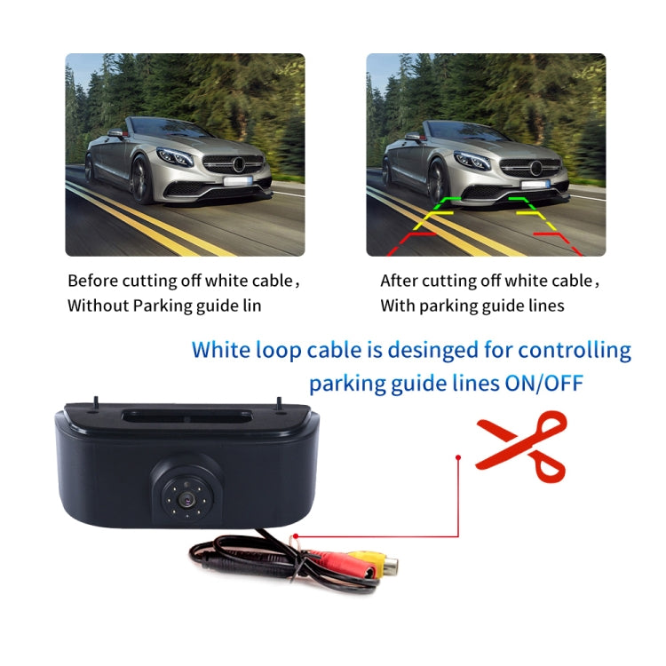 PZ469 Car Waterproof 170 Degree Brake Light View Camera + 7 inch Rearview Monitor for Nissan N200 2010-2017, PZ469 + 7 inch Rearview Monitor