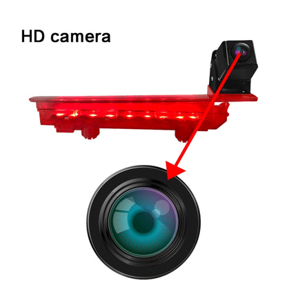 PZ470 Car Waterproof 170 Degree Brake Light View Camera + 7 inch Rearview Monitor for Volkswagen T5 / T6 2010-2017, PZ470 + 7 inch Rearview Monitor