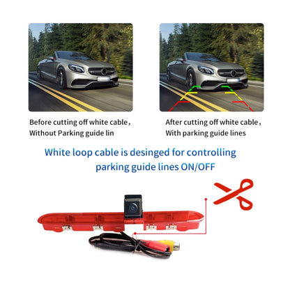 PZ471 Car Waterproof 170 Degree Brake Light View Camera + 7 inch Rearview Monitor for Citroen / Peugeot / Toyota, PZ471 + 7 inch Rearview Monitor