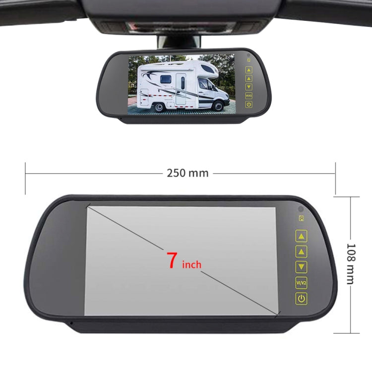 PZ472 Car Waterproof 170 Degree Brake Light View Camera + 7 inch Rearview Monitor for Fiat / Opel, PZ472 + 7 inch Rearview Monitor