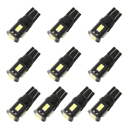 10 PCS T10 DC12V / 1.5W / 6000K / 80LM Car Decoding LED Clearance Lights with 6LEDs SMD-5630 Lamp Beads, T10 DC12V / 1.5W / 6000K