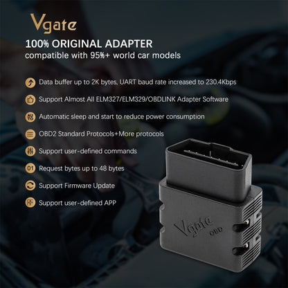 Vgate VLINKER MC V2.2 Bluetooth 3.0 Car OBD Fault Diagnosis Detector, MC V2.2 Bluetooth 3.0