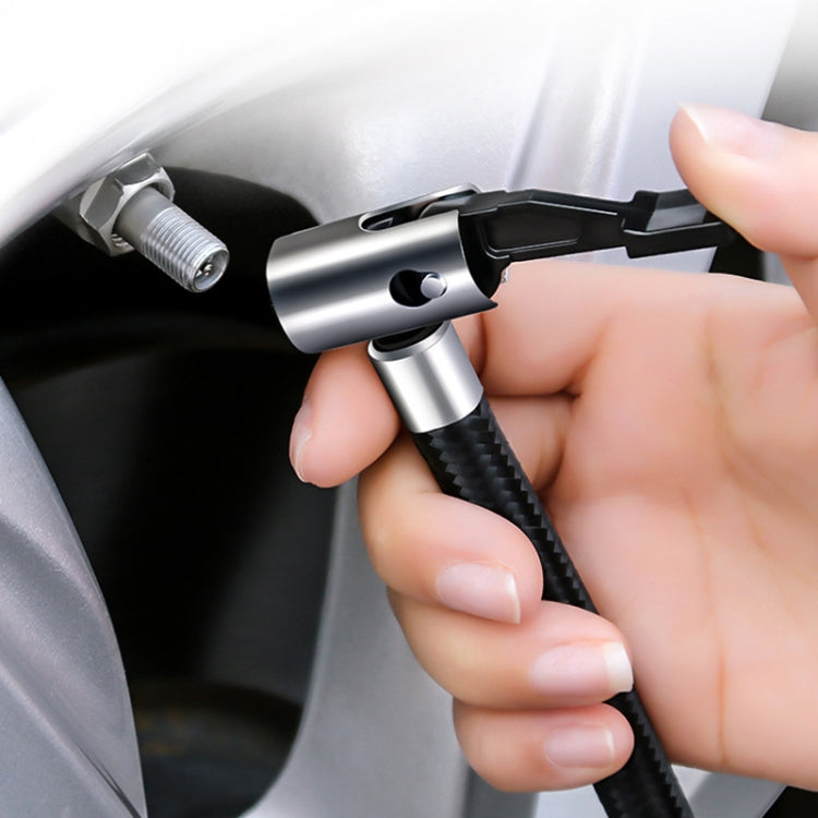 Car 12V Portable Inflatable Cylinder Pedal Pointer Air Pump with Light, Pointer