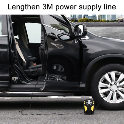 Car 12V Portable Inflatable Cylinder Pedal Pointer Air Pump with Light, Pointer