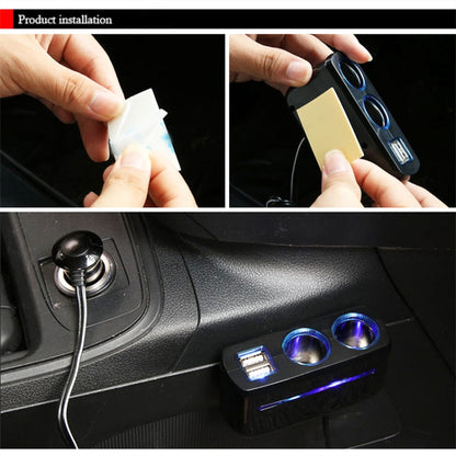 SHUNWEI SD-1928A 80W 3A Car 2 in 1 Dual USB Charger Cigarette Lighter, SD-1928A