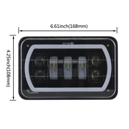 5 inch 30W DC 10-30V 7200LM IP67 Car LED Turn Signal / Headlight, with Angel Eyes, 5 inch with Angel Eyes