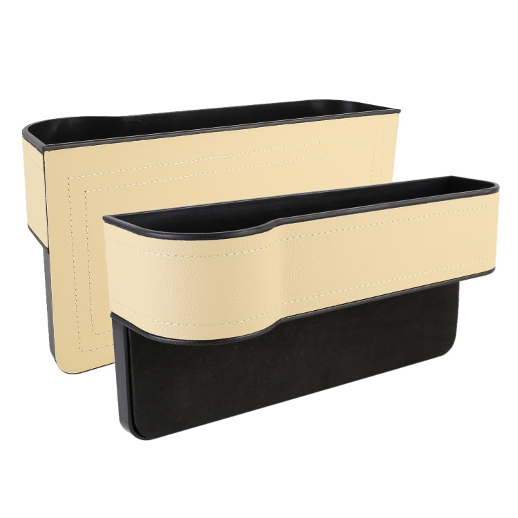 2 PCS Car Multi-functional Principal And Deputy Driver Seat Console Leather Box, Seat Console Leather Box (Brown), Seat Console Leather Box (Black), Seat Console Leather Box (Beige)