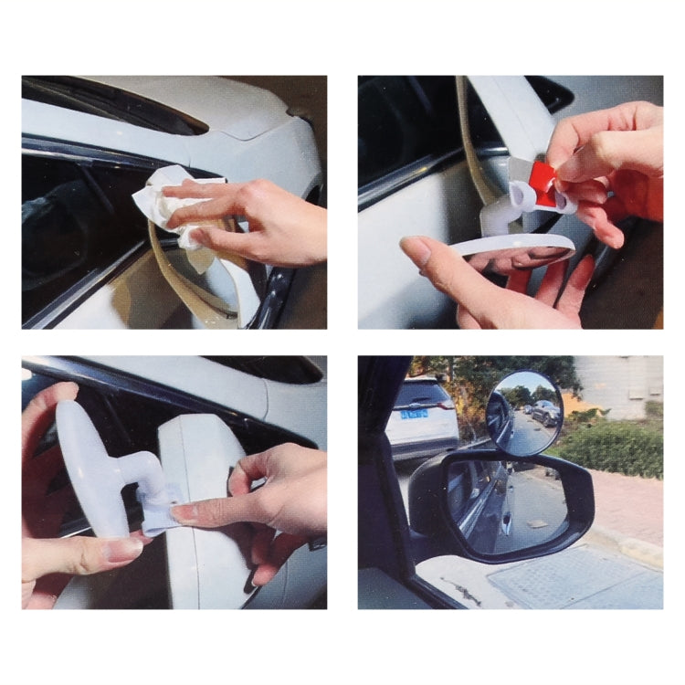 2 PCS Car Large Size Rearview Mirror Blind Spot Side Assistant Mirror, Large