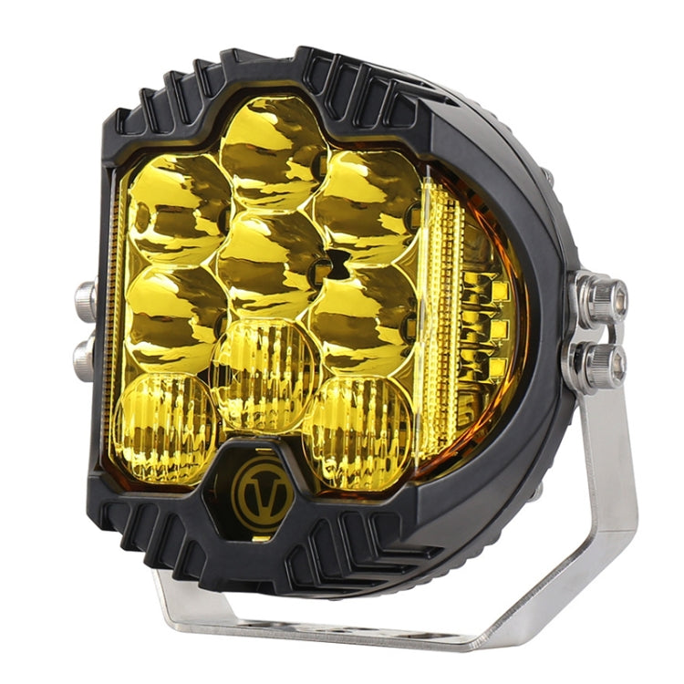 OL-1950Y 5 inch DC12V-30V 5000LM 6500K 50W Car LED Light on Three Sides Headlight for Jeep Wrangler (Gold Light), OL-1950Y