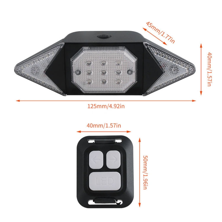 USB Rechargeable Bicycle Turn Light Wireless Remote Control Bike Tail Light, Wireless RC Bike Tail Light
