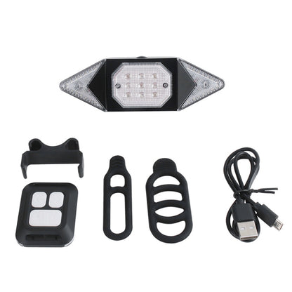 USB Rechargeable Bicycle Turn Light Wireless Remote Control Bike Tail Light, Wireless RC Bike Tail Light