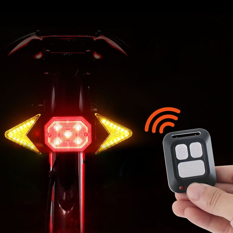 USB Rechargeable Bicycle Turn Light Wireless Remote Control Bike Tail Light, Wireless RC Bike Tail Light
