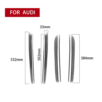 8 in 1 Car Carbon Fiber Door Panel Decorative Sticker for Audi A5 Hard Top 2008-, Left and Right Drive Universal, Door Panel