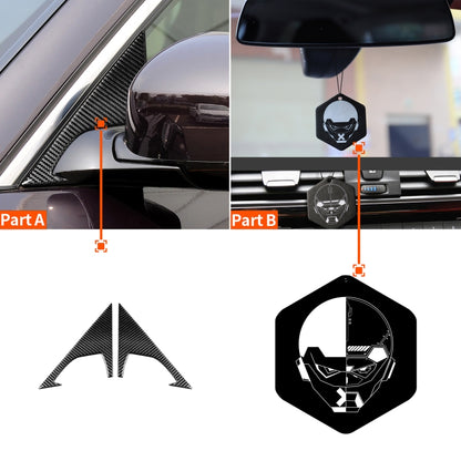 2 PCS Car Carbon Fiber Front Triangle Decorative Sticker for Infiniti FX 2009-2013/QX70 2014-, Left and Right Drive Universal, Front Triangle