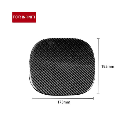 Car Carbon Fiber Fuel Tank Cover Decorative Sticker for Infiniti FX 2009-2013/QX70 2014-, Left and Right Drive Universal, Fuel Tank Cover