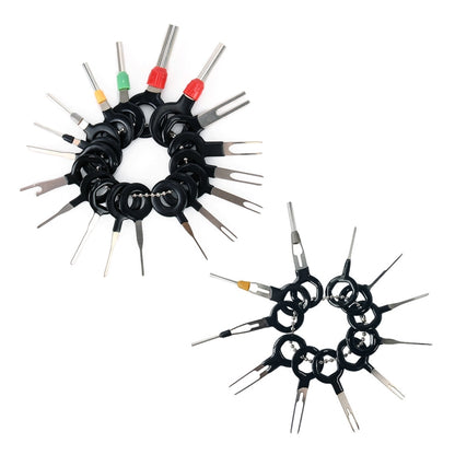29 in 1 Car Plug Circuit Board Wire Harness Terminal Extraction Pick Connector Crimp Pin Back Needle Remove Tool, 29 in 1