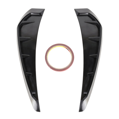 2 PCS Car Soft Silicone Decorative Sticker Outside Sticker, Bright Black, Bright Black