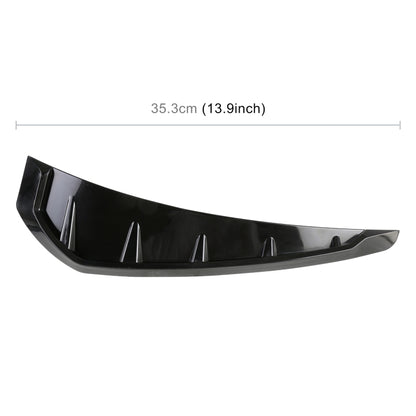 2 PCS Car Soft Silicone Decorative Sticker Outside Sticker, Bright Black, Bright Black