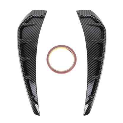 2 PCS Car Soft Silicone Decorative Sticker Outside Sticker, Carbon Fiber Texture, Carbon Fiber Texture