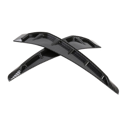 2 PCS Car Soft Silicone Decorative Sticker Outside Sticker, Carbon Fiber Texture, Carbon Fiber Texture