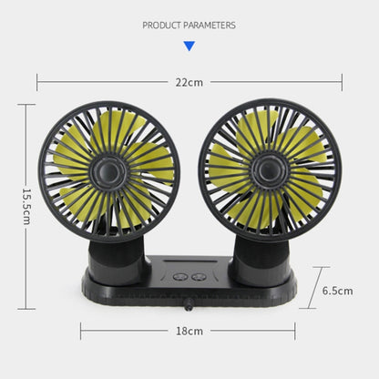 F404 Car Center Console USB Dual-head Electric Cooling Fan with Aromatherapy, F404