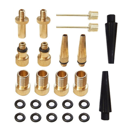 24 in 1 Inflator Adapter French Mouth / US Mouth / UK Mouth Inflation Needle Adapter, 24 in 1