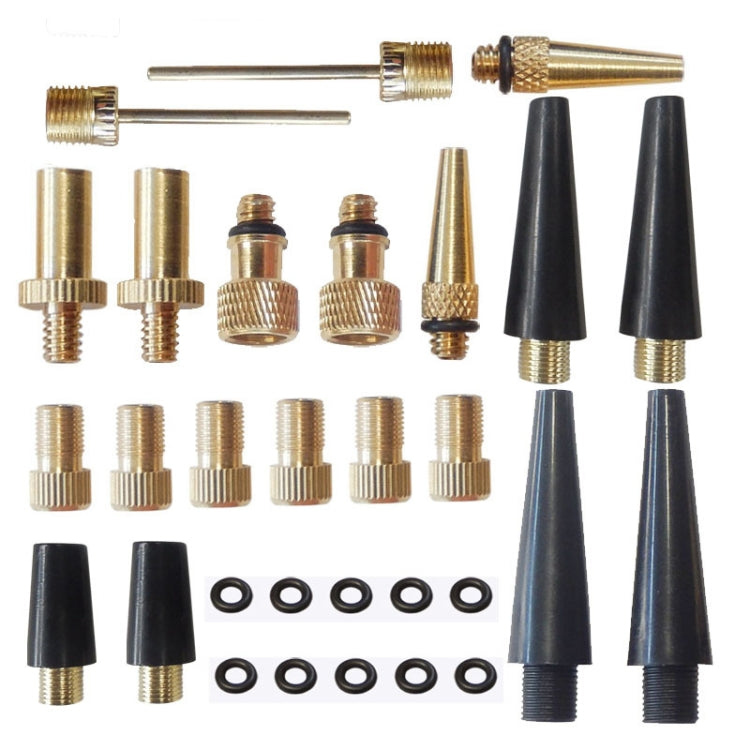 30 in 1 Inflator Adapter French Mouth / US Mouth / UK Mouth Inflation Needle Adapter, 30 in 1