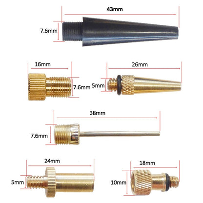 30 in 1 Inflator Adapter French Mouth / US Mouth / UK Mouth Inflation Needle Adapter, 30 in 1