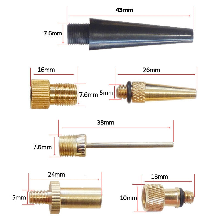 35 in 1 Inflator Adapter French Mouth / US Mouth / UK Mouth Inflation Needle Adapter, 35 in 1