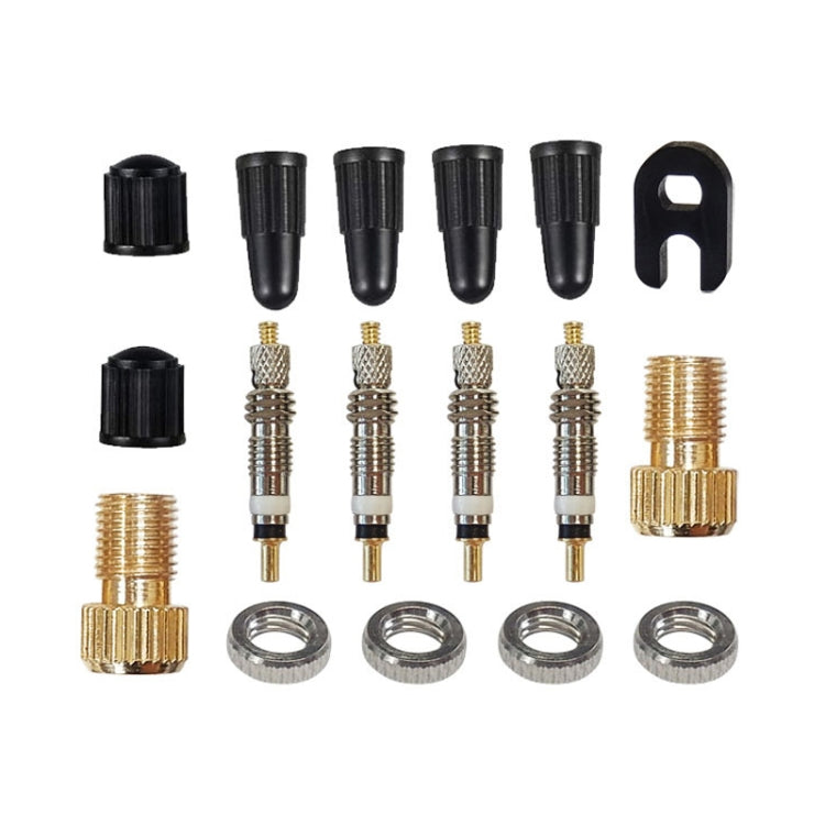 17pcs / Set French Valve Core Adapter Set, 17 in 1