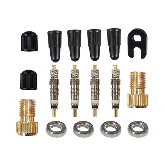 17pcs / Set French Valve Core Adapter Set, 17 in 1