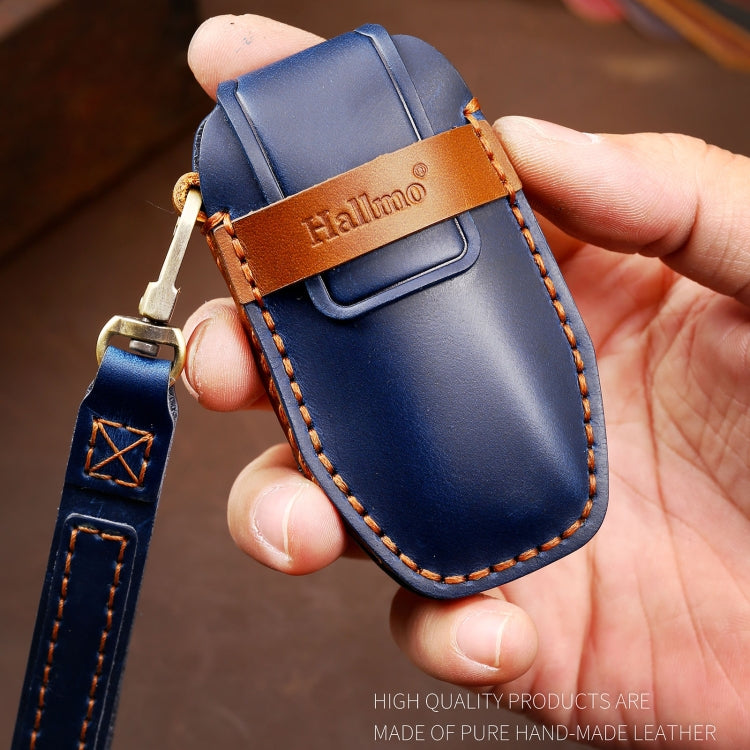 Hallmo Car Cowhide Leather Key Protective Cover Key Case for BYD, For BYD