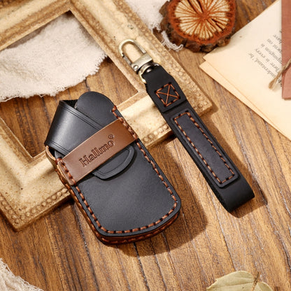 Hallmo Car Cowhide Leather Key Protective Cover Key Case for Volkswagen Golf 8, For Volkswagen Golf 8