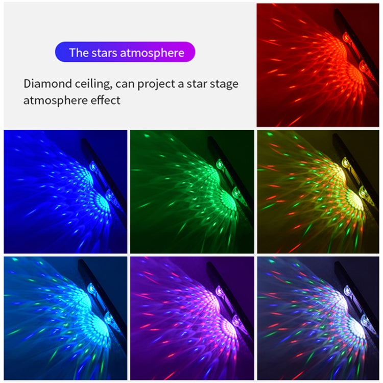 D88 5V 2.5W Car Colorful Starry Sky Atmosphere Lamp with Remote Control, D88 with Remote Control