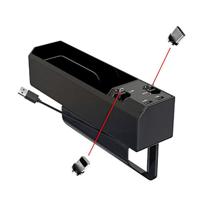 USB-C / Type-C + 8PIN Interface Car Multi-functional Cup Holder Seat Gap Side Storage Box, USB-C / Type-C + 8PIN