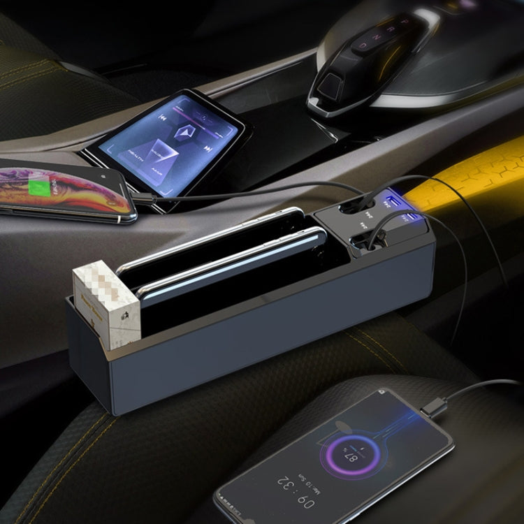 USB-C / Type-C + 8PIN Interface Car Multi-functional Cup Holder Seat Gap Side Storage Box, USB-C / Type-C + 8PIN