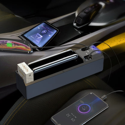 Micro USB + USB-C / Type-C + 8PIN Interface Car Multi-functional Cup Holder Seat Gap Side Storage Box, Micro USB + USB-C / Type-C + 8PIN