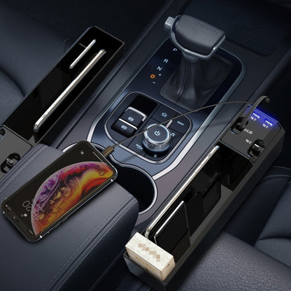 Micro USB + USB-C / Type-C + 8PIN Interface Car Multi-functional Cup Holder Seat Gap Side Storage Box, Micro USB + USB-C / Type-C + 8PIN