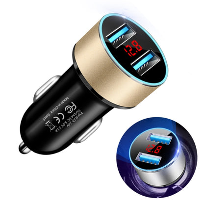JMG-C016A 5V 3.1A Car Dual USB Charger with LED Display, JMG-C016A (Blue), JMG-C016A (Red), JMG-C016A (Silver), JMG-C016A (Black), JMG-C016A (Gold)