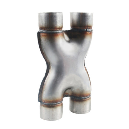 Dual 2.5 inch Car Universal 304 Stainless Steel X-type Exhaust Pipe, TP-1016-2-5-2-5