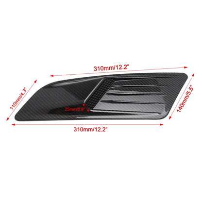 2 PCS Car Decorative Air Flow Intake Scoop Bonnet Side Fender Vent Hood Set for Ford Mustang 2015-2017, Carbon Fiber, For Ford Mustang 2015-2017, Carbon Fiber