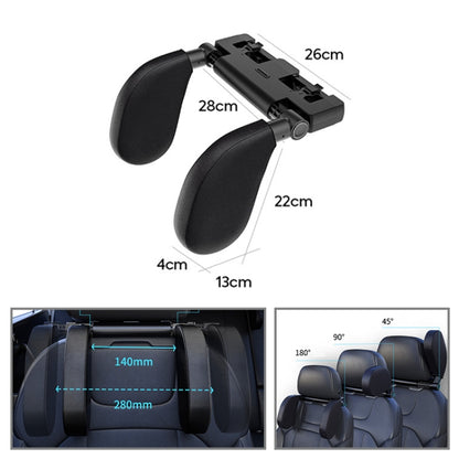 A05 Adjustable Car Auto U-shaped Memory Foam Neck Rest Cushion Seat Pillow with Hook & Mobile Phone Holder, A05 (Beige), A05 (Brown), A05 (Red), A05 (Grey), A05 (Black), A05 (Coffee)