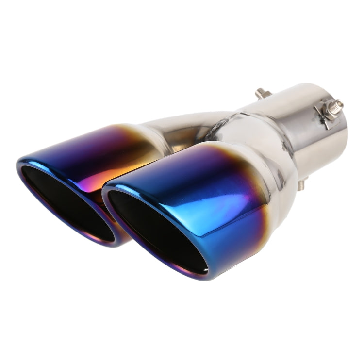 Universal Car Styling Stainless Steel Straight Exhaust Tail Muffler Tip Pipe, Inside Diameter: 7.2cm, Straight Inside Diameter: 7.2cm(Silver), Straight Inside Diameter: 7.2cm (Grey), Straight Inside Diameter: 7.2cm (Blue)